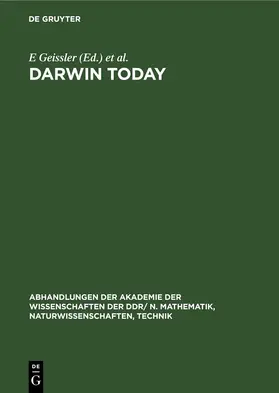 Geissler / Scheler | Darwin today | E-Book | www2.sack.de