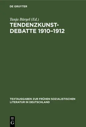 Bürgel | Tendenzkunst-Debatte 1910–1912 | E-Book | www2.sack.de