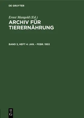 Mangold |  Jan. - Febr. 1953 | Buch |  Sack Fachmedien