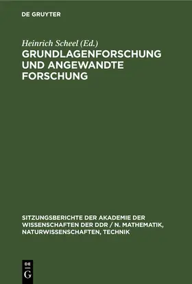 Scheel |  Grundlagenforschung und angewandte Forschung | eBook | Sack Fachmedien