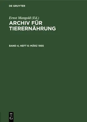 Mangold |  März 1955 | eBook | Sack Fachmedien