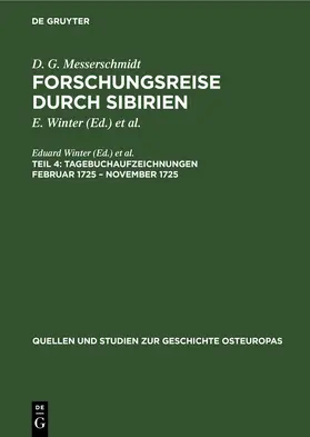 Winter / Lemke |  Tagebuchaufzeichnungen Februar 1725 – November 1725 | eBook | Sack Fachmedien