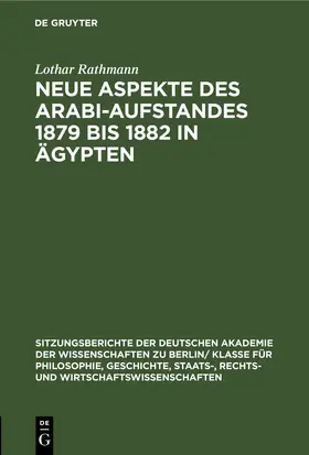 Rathmann |  Neue Aspekte des Arabi-Aufstandes 1879 bis 1882 in Ägypten | eBook | Sack Fachmedien