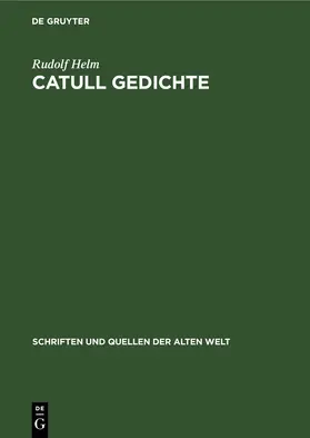 Helm |  Catull Gedichte | eBook | Sack Fachmedien