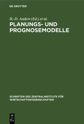 Meier / Schilar / Peißker |  Planungs- und Prognosemodelle | Buch |  Sack Fachmedien