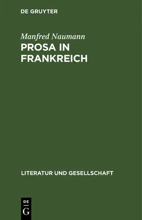 Naumann |  Prosa in Frankreich | Buch |  Sack Fachmedien