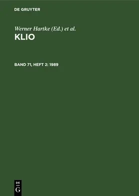 Günther / Hartke / Seyfarth | 1989 | Buch | 978-3-11-257555-0 | www2.sack.de