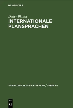 Blanke |  Internationale Plansprachen | Buch |  Sack Fachmedien