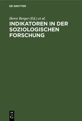 Berger / Priller |  Indikatoren in der soziologischen Forschung | eBook | Sack Fachmedien
