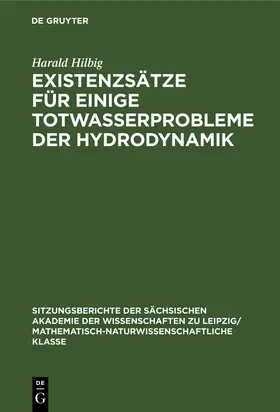 Hilbig |  Existenzsätze für einige Totwasserprobleme der Hydrodynamik | Buch |  Sack Fachmedien