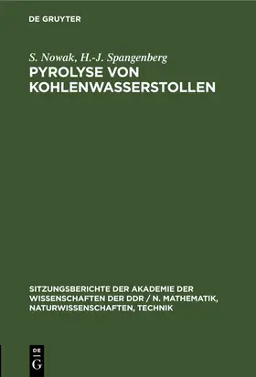 Nowak / Spangenberg |  Pyrolyse von Kohlenwasserstollen | eBook | Sack Fachmedien