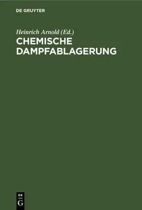 Arnold |  Chemische Dampfablagerung | eBook | Sack Fachmedien