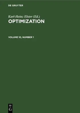 Optimization. Volume 10, Number 1 | E-Book | sack.de