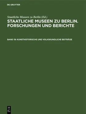  Kunsthistorische und volkskundliche Beiträge | Buch |  Sack Fachmedien