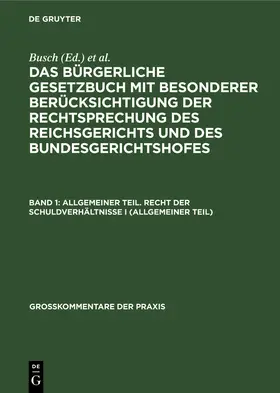  Allgemeiner Teil. Recht der Schuldverhältnisse I (allgemeiner Teil) | Buch |  Sack Fachmedien