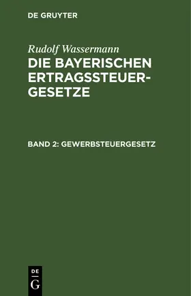 Wassermann |  Gewerbsteuergesetz | Buch |  Sack Fachmedien