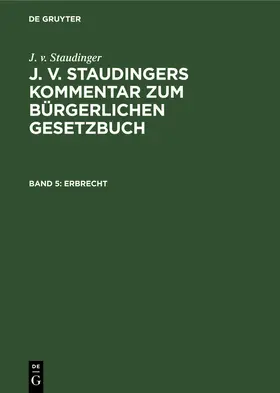 Staudinger |  Erbrecht | eBook | Sack Fachmedien