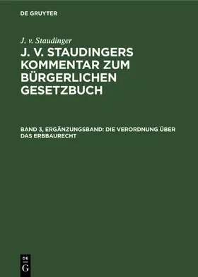  Die Verordnung über das Erbbaurecht | eBook | Sack Fachmedien