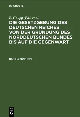 Gaupp / Hellweg / Koch |  1877-1879 | Buch |  Sack Fachmedien