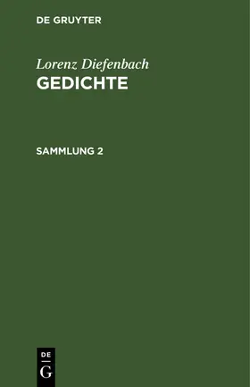 Diefenbach | Gedichte | Buch | 978-3-11-260513-4 | www2.sack.de