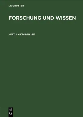 Oktober 1913 | Buch | 978-3-11-260569-1 | sack.de