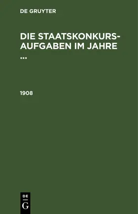  1908 | eBook | Sack Fachmedien