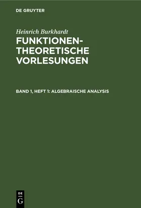 Burkhardt | Algebraische Analysis | E-Book | sack.de