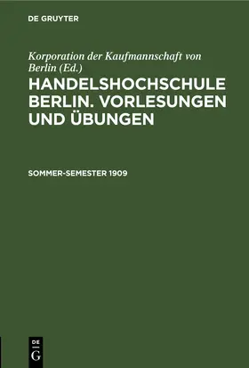 Sommer-Semester 1909 | E-Book | sack.de