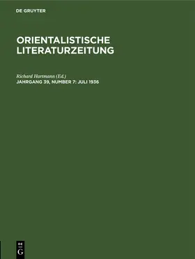 Hartmann |  Juli 1936 | Buch |  Sack Fachmedien