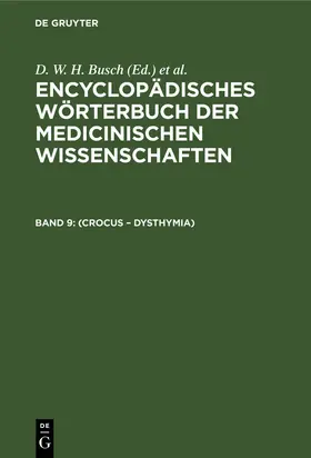 Busch / Gräfe / Hufeland |  (Crocus – Dysthymia) | eBook | Sack Fachmedien