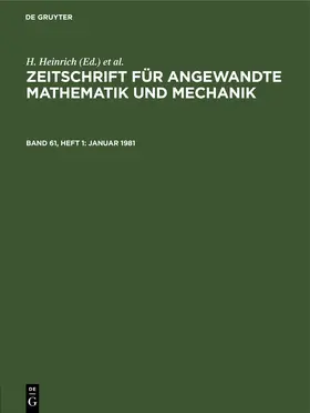 Heinrich / Schmid |  Januar 1981 | eBook | Sack Fachmedien