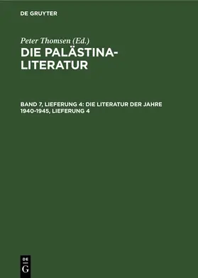 Thomsen | Die Literatur der Jahre 1940-1945, Lieferung 4 | E-Book | sack.de