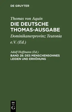 Hoffmann |  Des Menschensohnes Leiden und Erhöhung | eBook | Sack Fachmedien