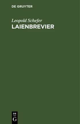 Schefer |  Laienbrevier | eBook | Sack Fachmedien