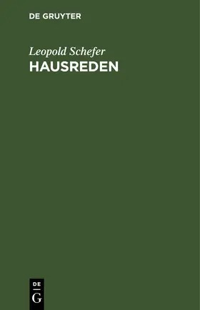 Schefer |  Hausreden | eBook | Sack Fachmedien