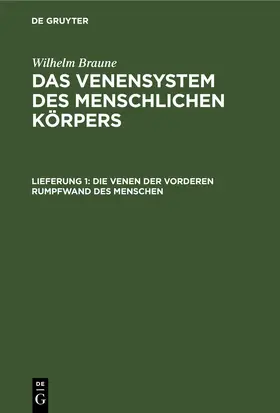 Fenwick | Die Venen der vorderen Rumpfwand des Menschen | E-Book | sack.de