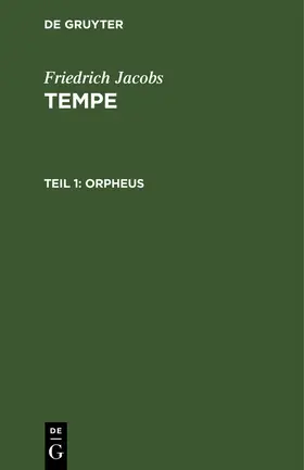 Jacobs | Orpheus | Buch | 978-3-11-266533-6 | www2.sack.de