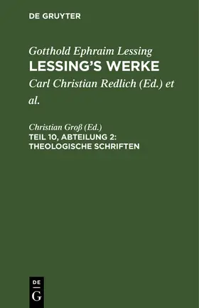 Groß |  Theologische Schriften | Buch |  Sack Fachmedien