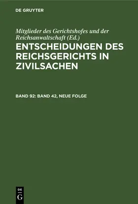  Band 42, Neue Folge | Buch |  Sack Fachmedien
