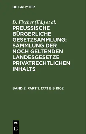 Schroeder / Fischer |  1773 bis 1902 | Buch |  Sack Fachmedien