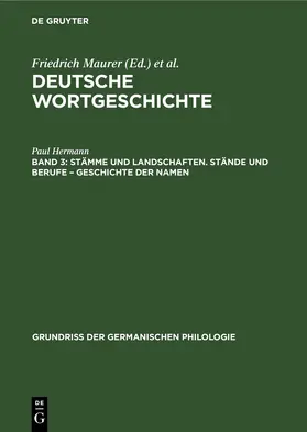 Hermann / Stroh / Maurer | Stämme und Landschaften. Stände und Berufe - Geschichte der Namen | Buch | 978-3-11-267875-6 | sack.de