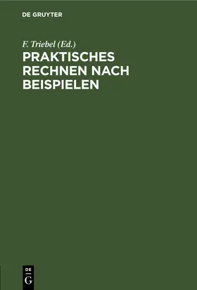 Triebel |  Praktisches Rechnen nach Beispielen | Buch |  Sack Fachmedien
