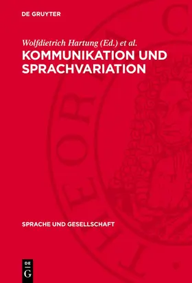 Hartung / Schönfeld |  Kommunikation und Sprachvariation | eBook | Sack Fachmedien