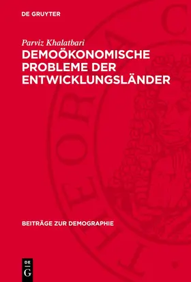 Khalatbari |  Demoökonomische Probleme der Entwicklungsländer | eBook | Sack Fachmedien