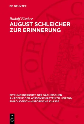 Fischer |  August Schleicher zur Erinnerung | eBook | Sack Fachmedien