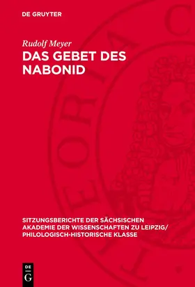 Meyer |  Das Gebet des Nabonid | eBook | Sack Fachmedien