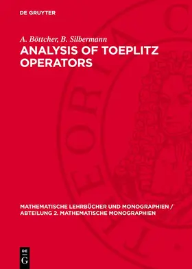 Böttcher / Silbermann |  Analysis of Toeplitz Operators | eBook | Sack Fachmedien