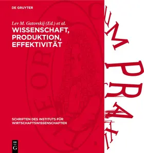Gatovskij / Kutta / Maier |  Wissenschaft, Produktion, Effektivität | eBook | Sack Fachmedien