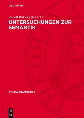 Motsch / Ružicka / Ružicka |  Untersuchungen zur Semantik | Buch |  Sack Fachmedien