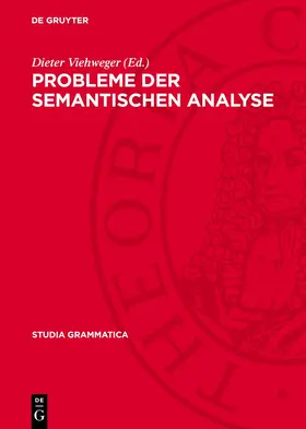 Viehweger |  Probleme der semantischen Analyse | Buch |  Sack Fachmedien